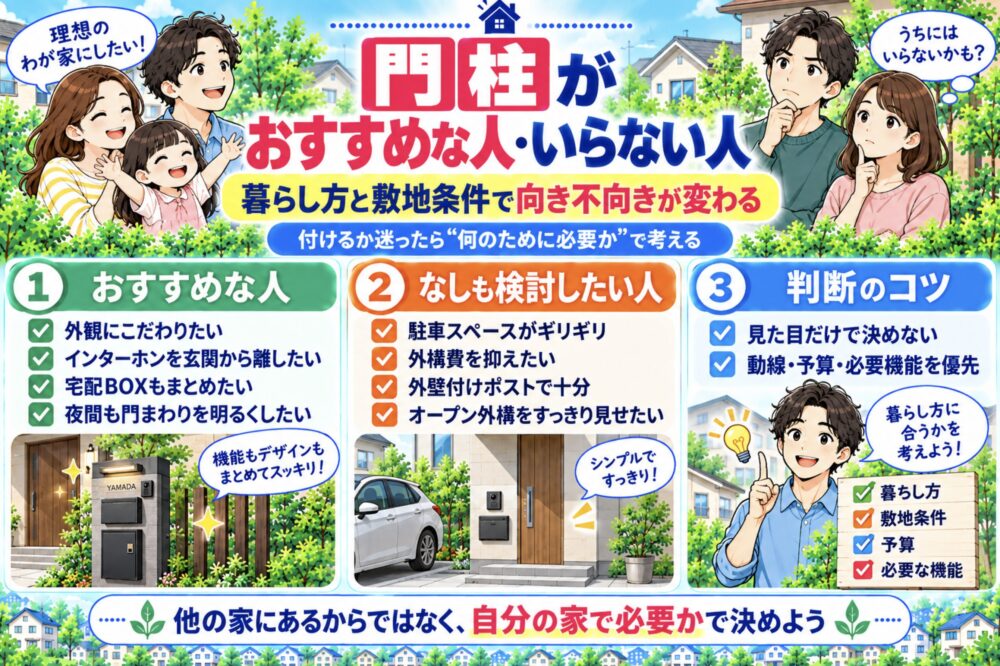 門柱がおすすめな人・いらない人