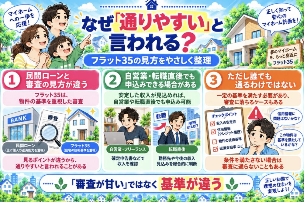 フラット35はなぜ「審査に通りやすい」と言われる?