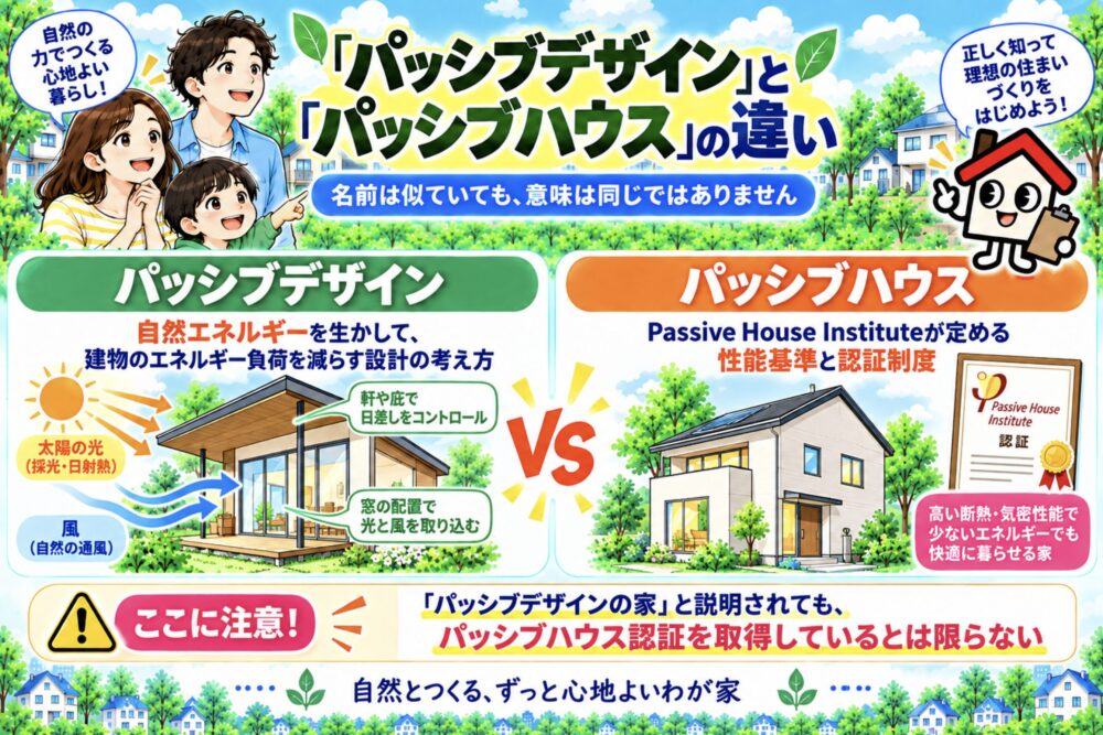 「パッシブデザイン」と「パッシブハウス」の違い