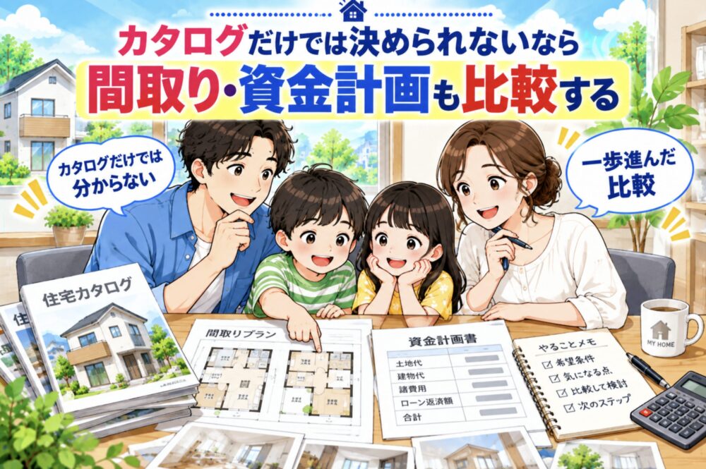 カタログだけでは決められないなら間取り・資金計画も比較する
