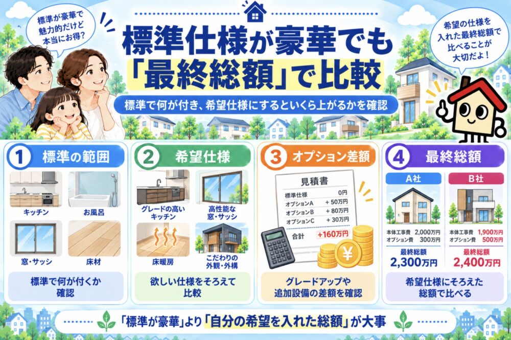 10．標準仕様が豪華でも「最終的にいくらになるか」を見る