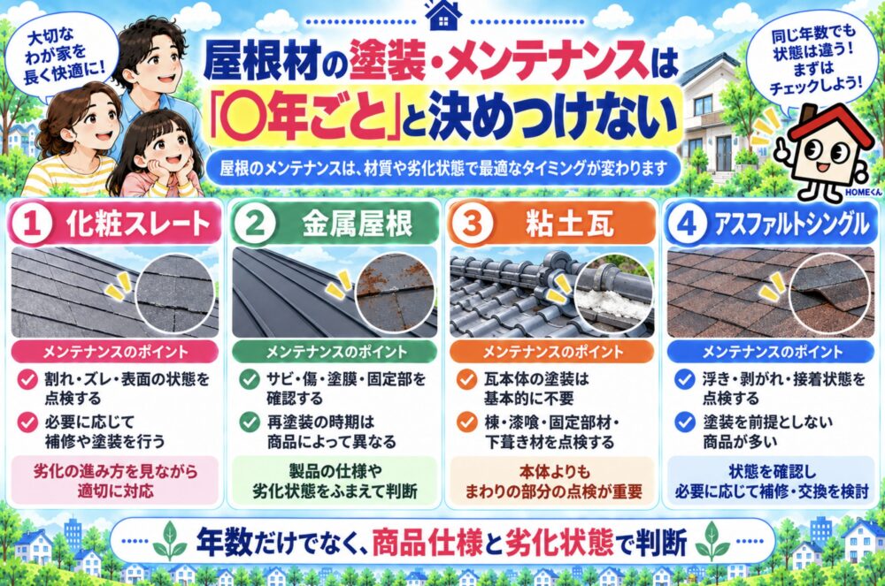 屋根材の塗装・メンテナンスは「○年ごと」と決めつけない