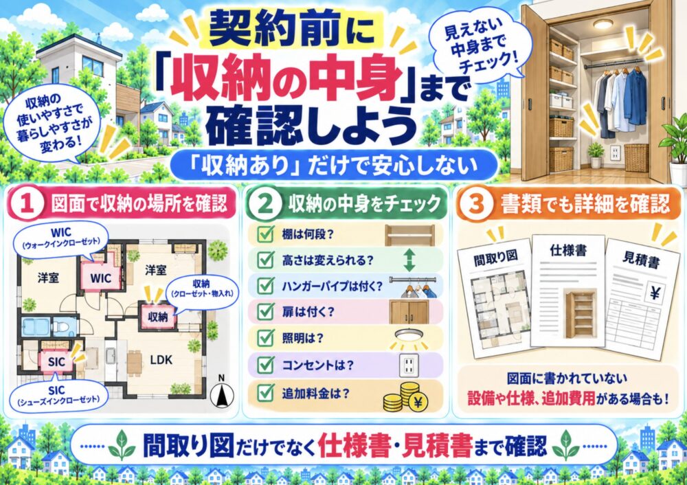 契約前に「収納の中身」まで確認しよう