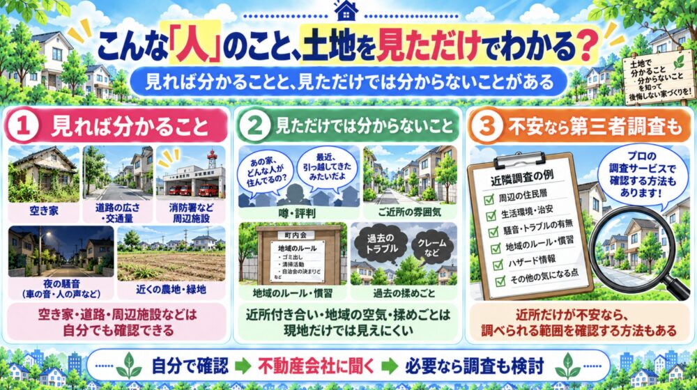 こんな「人」の近隣トラブル、土地を見ただけで調査できる?