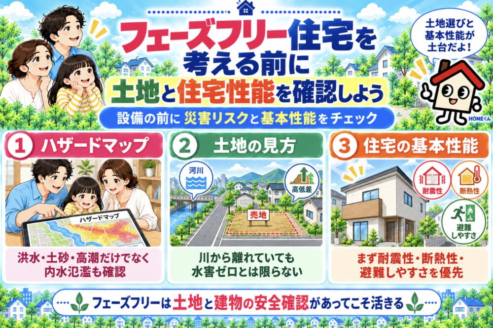 フェーズフリー住宅を考える前に土地と住宅性能を確認しよう