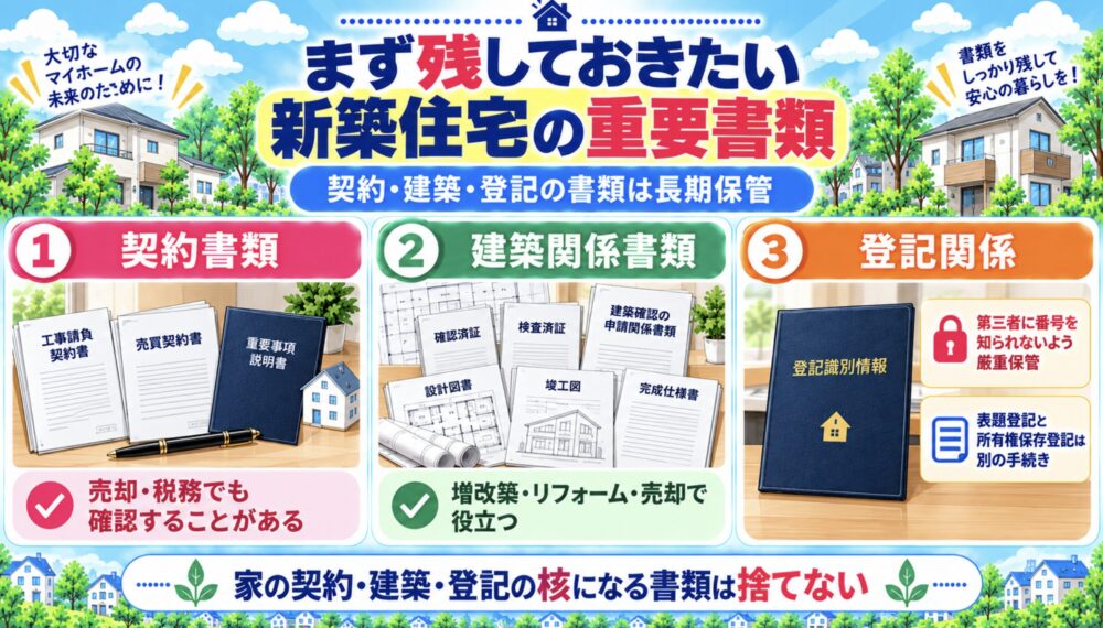 残しておきたい新築住宅の重要書類