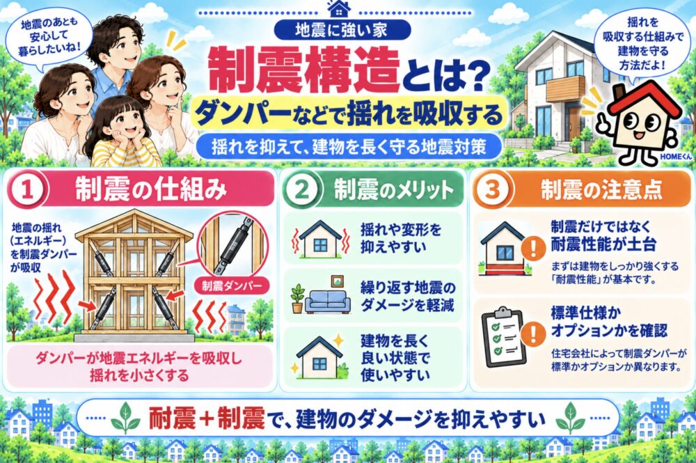 制震構造とは？ダンパーなどで揺れを吸収する