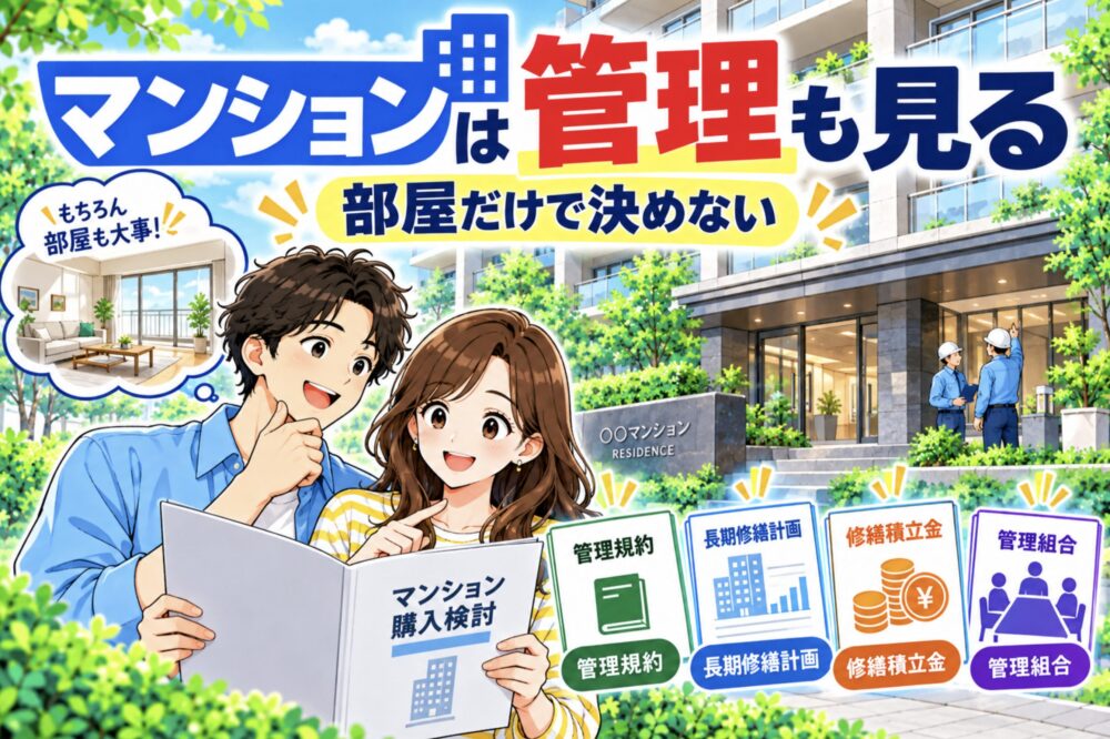 マンションで購入前に見たいのは「部屋」だけではなく管理