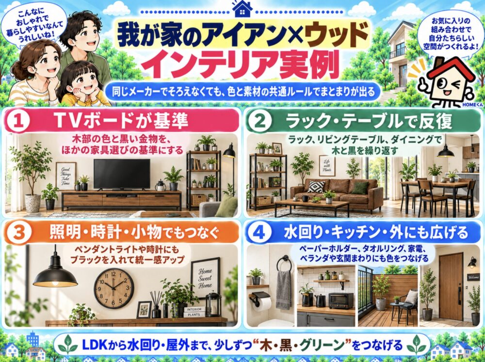 我が家のアイアン×ウッドインテリア実例