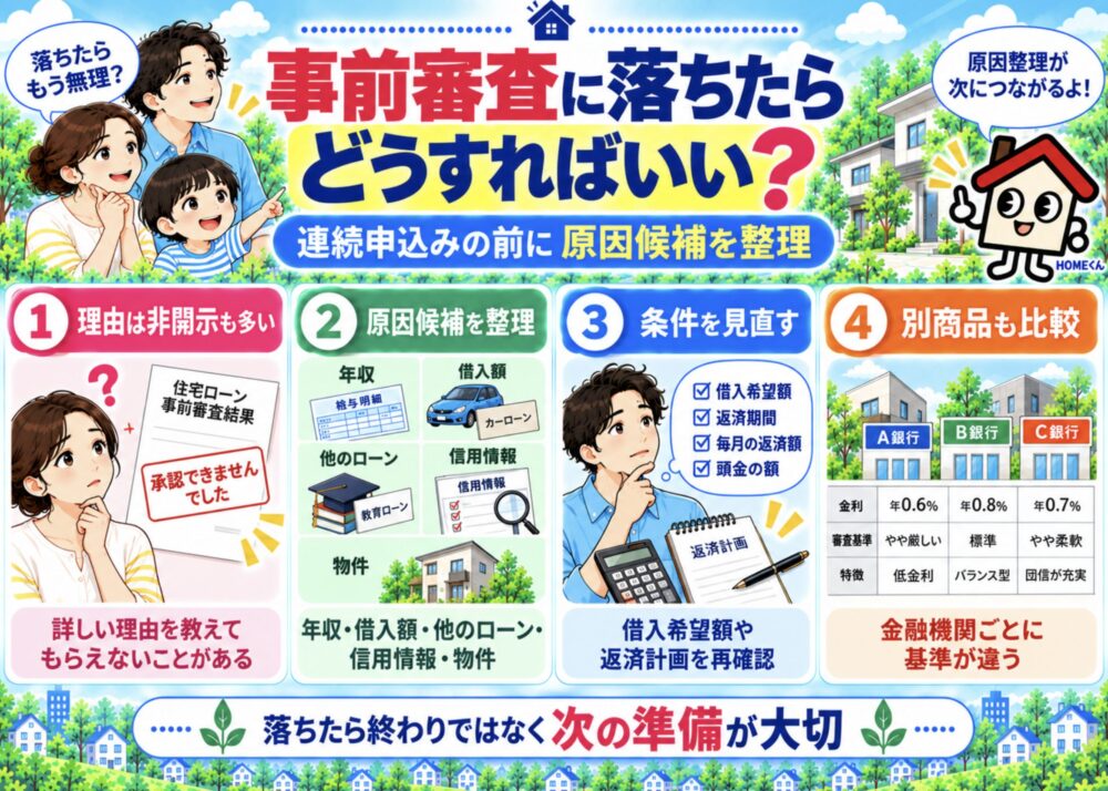 事前審査に落ちたらどうすればいい？