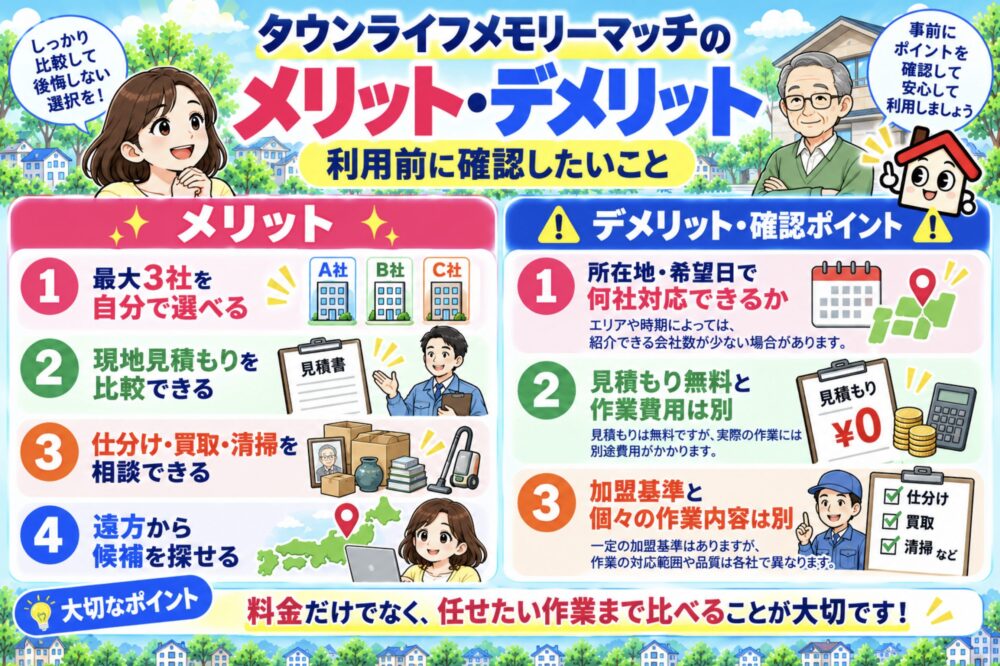 タウンライフメモリーマッチのメリット・デメリット|利用前に確認したいこと