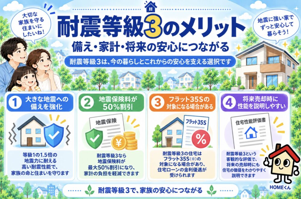 耐震等級3のメリット