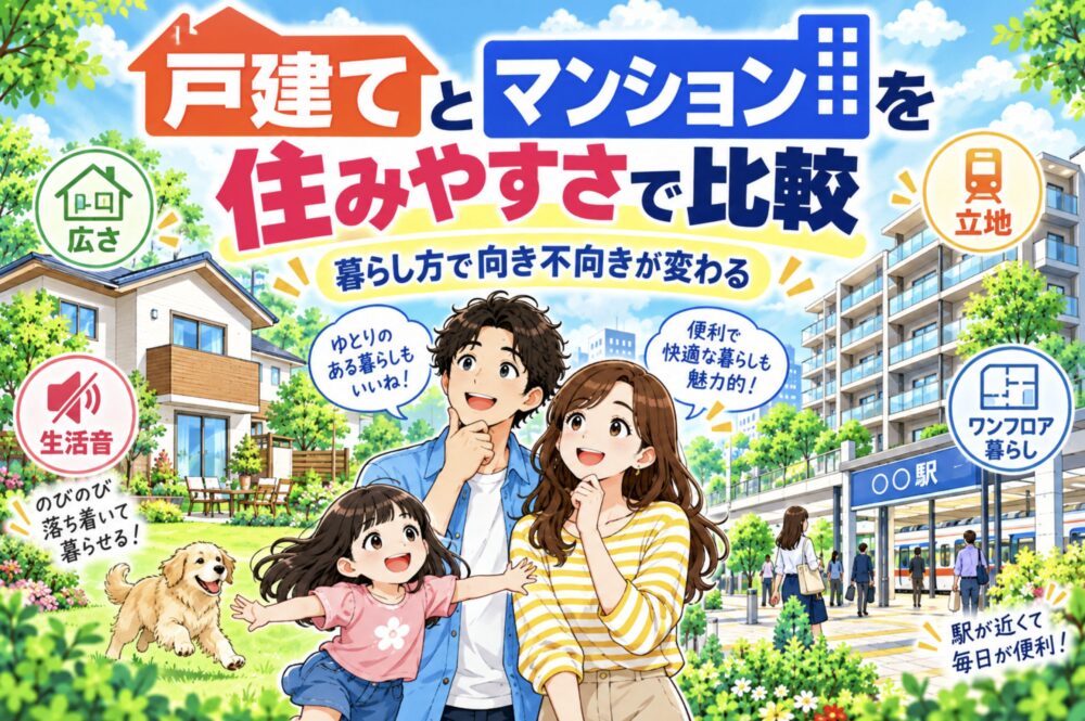戸建てとマンションを住みやすさで比較