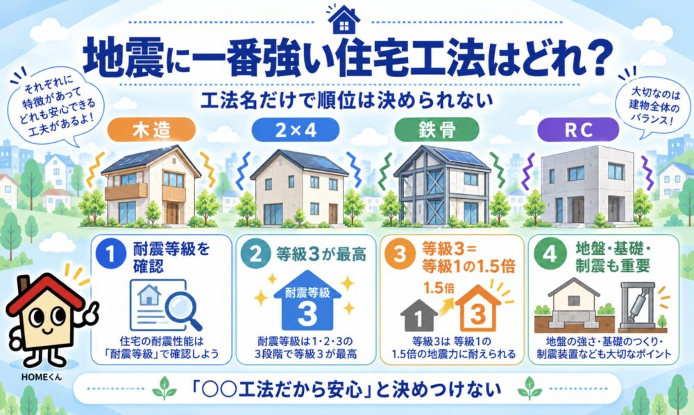 地震に一番強い住宅工法はどれ？