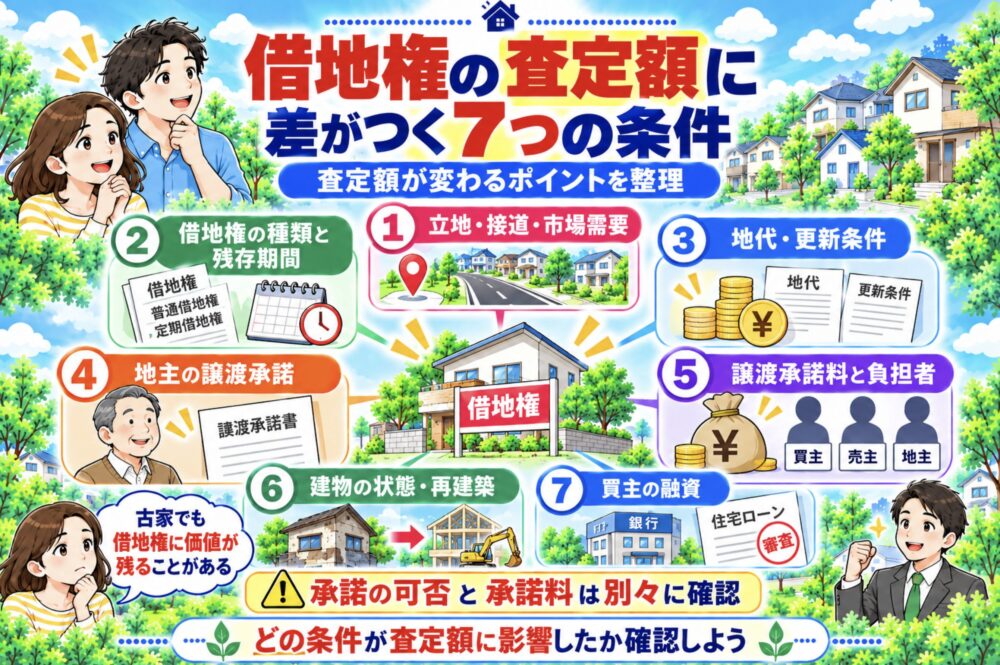借地権の査定額に差がつく7つの条件