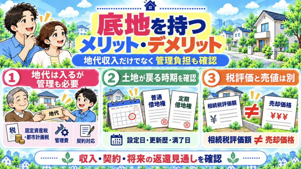 底地を持つメリット・デメリット｜地代収入と管理負担