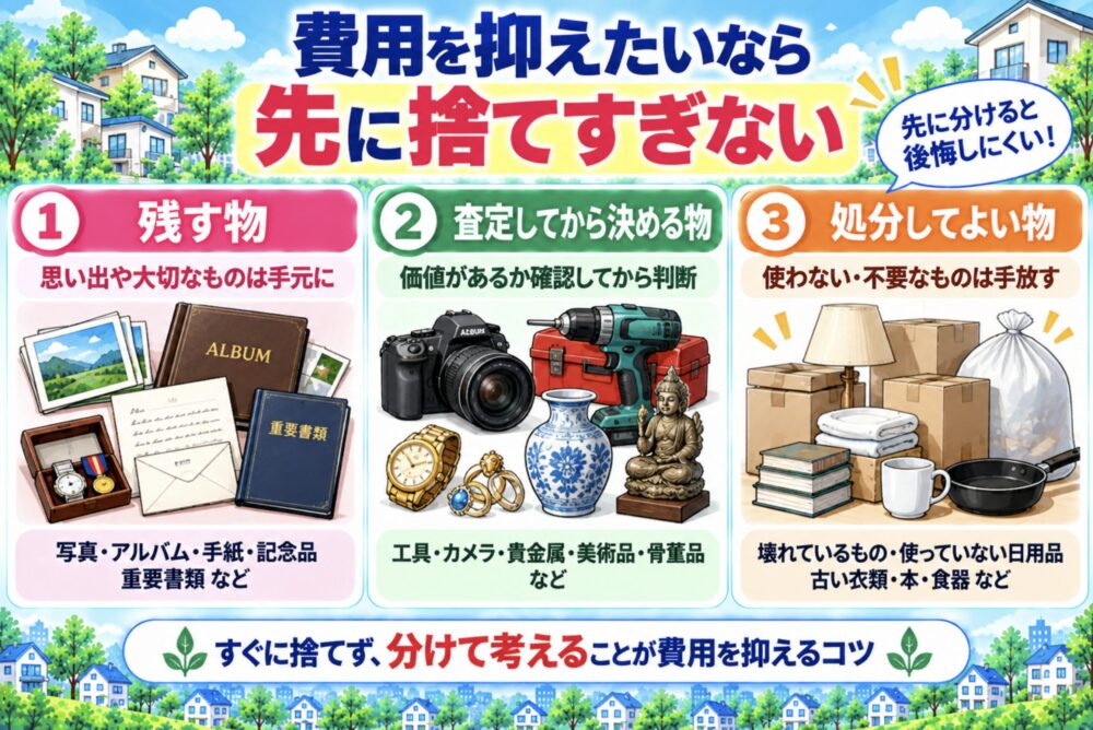 費用を抑えたいなら、先に「捨てる物」を増やしすぎない　遺品整理
