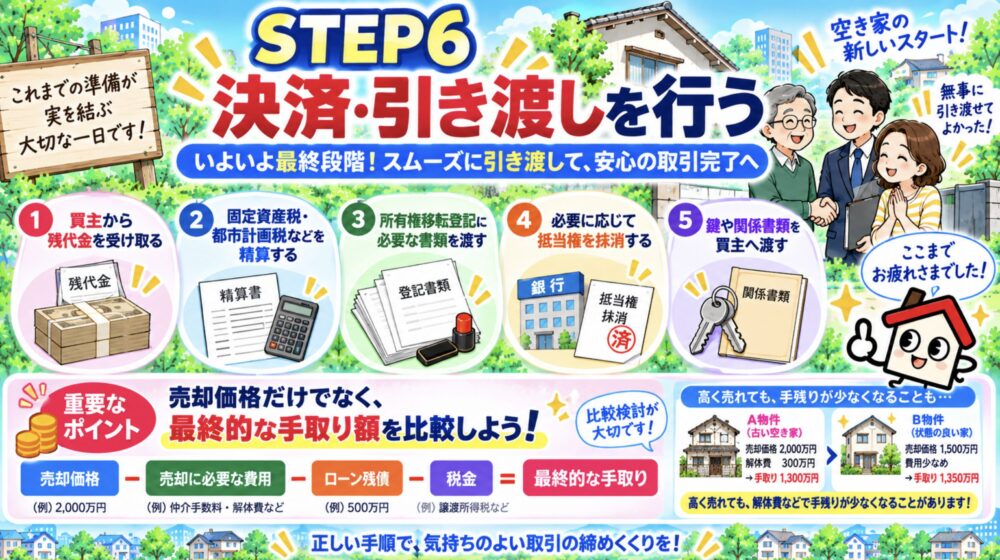 決済・引き渡しを行う