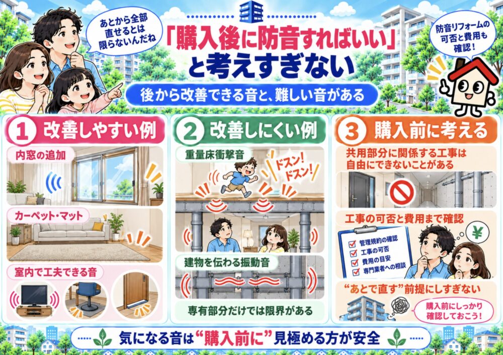 「購入後に防音すればいい」と考えすぎない