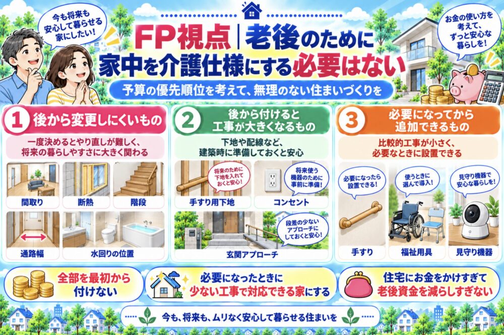 FP視点｜老後のために家中を介護仕様にする必要はない
