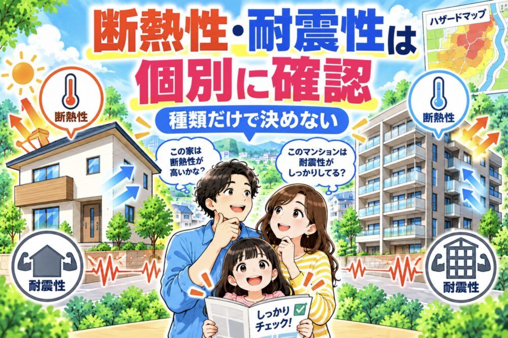 断熱性・耐震性はマンションと戸建ての種類だけで決めない