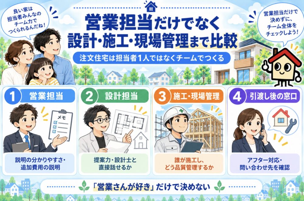 12．営業担当だけでなく設計・施工・現場管理まで比較する