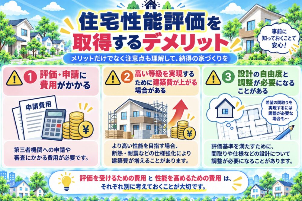 住宅性能評価を取得するデメリット