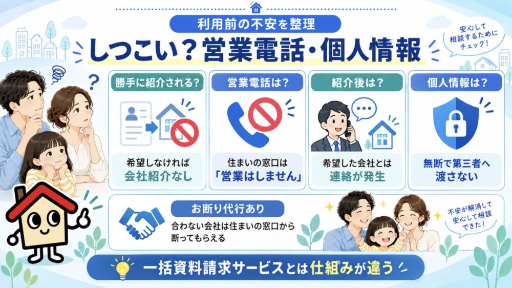 住まいの窓口はしつこい?営業電話・個人情報は大丈夫?