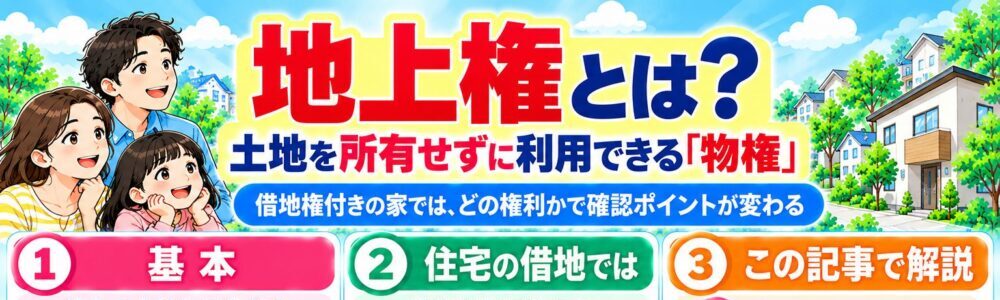 地上権とは？土地を所有せずに利用できる「物権」