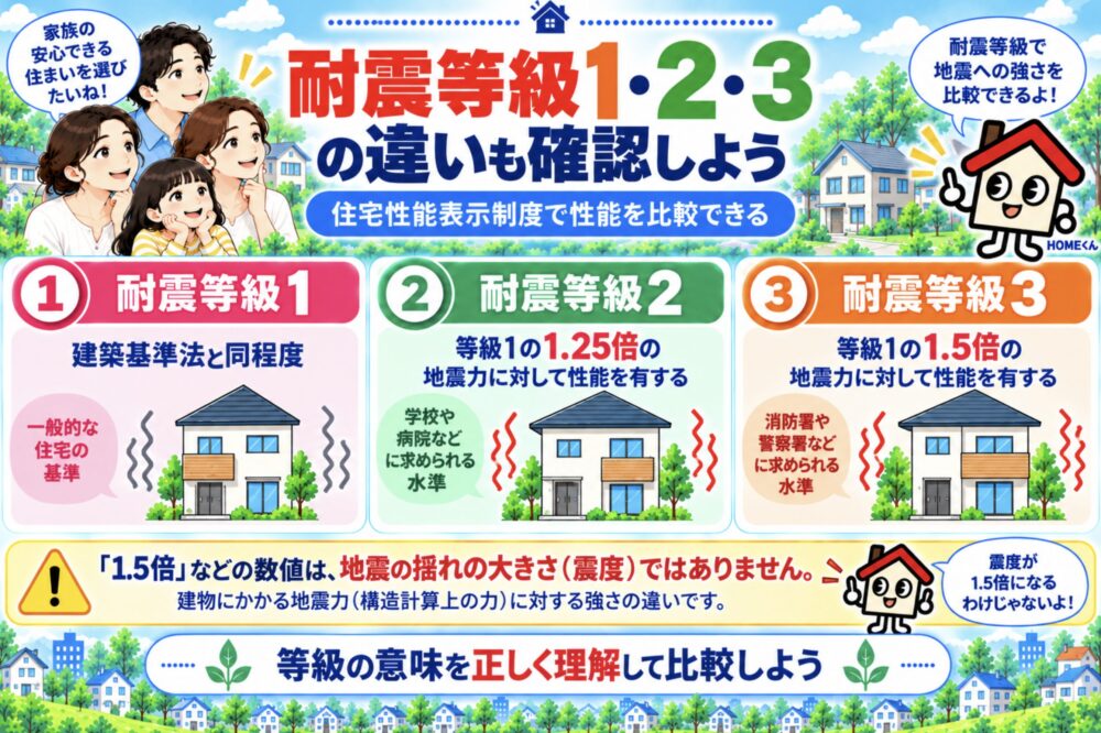 耐震等級1・2・3の違いも確認しよう