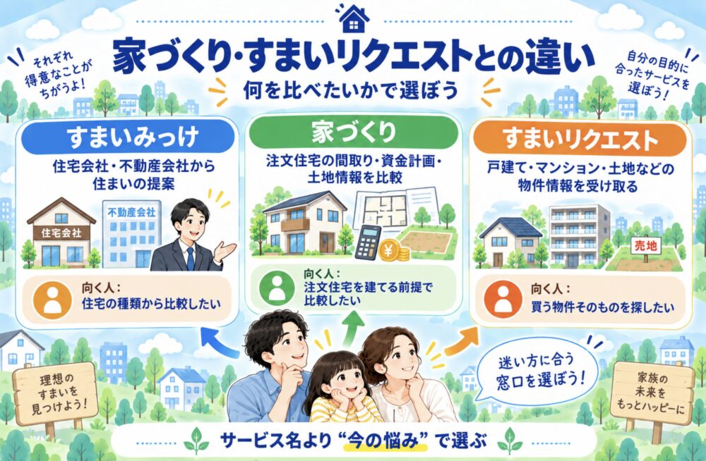 タウンライフ家づくり・すまいリクエストとの違い