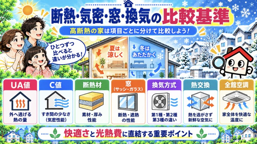 断熱・気密・窓・換気の比較基準