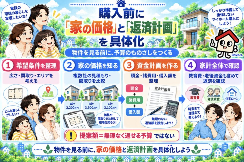 マイホーム購入前に「家の価格」と「返済計画」を具体化しよう