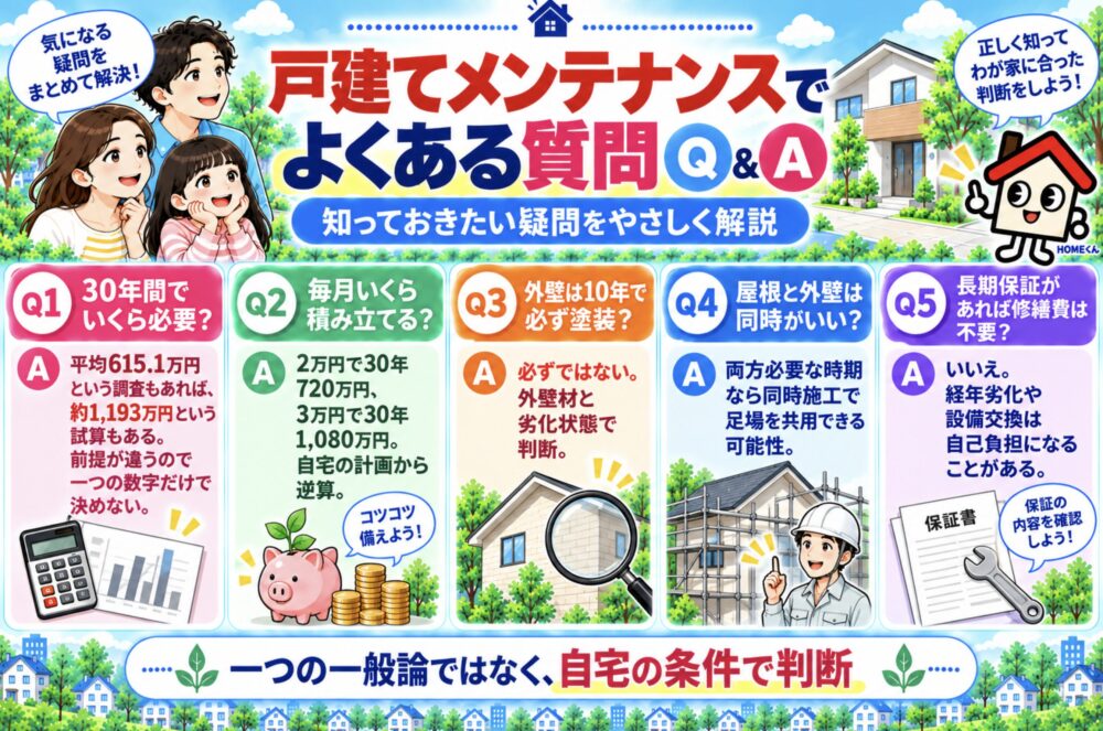 戸建てメンテナンスでよくある質問