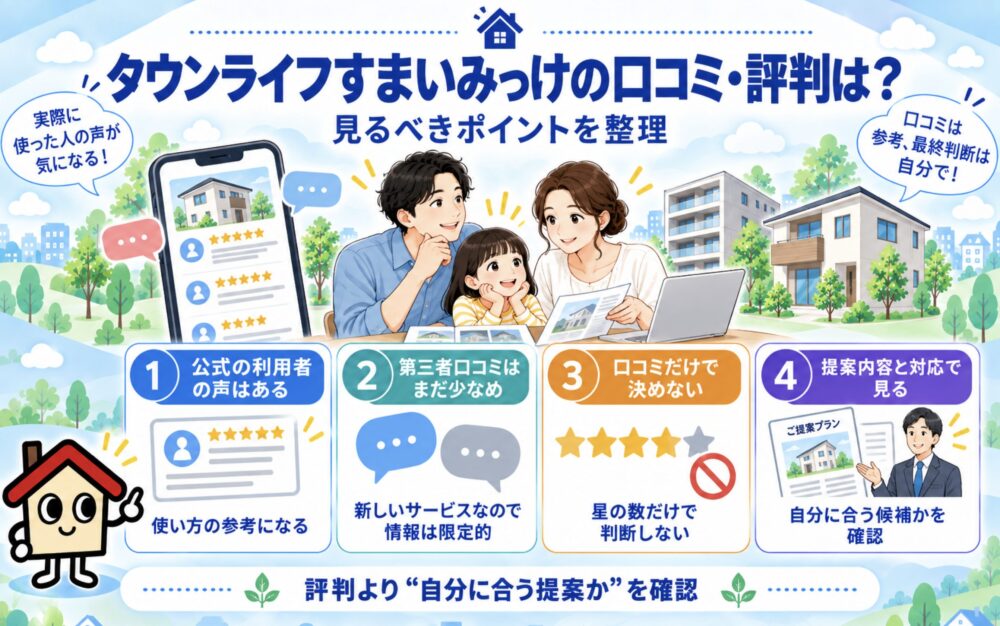 タウンライフすまいみっけの口コミ・評判は？