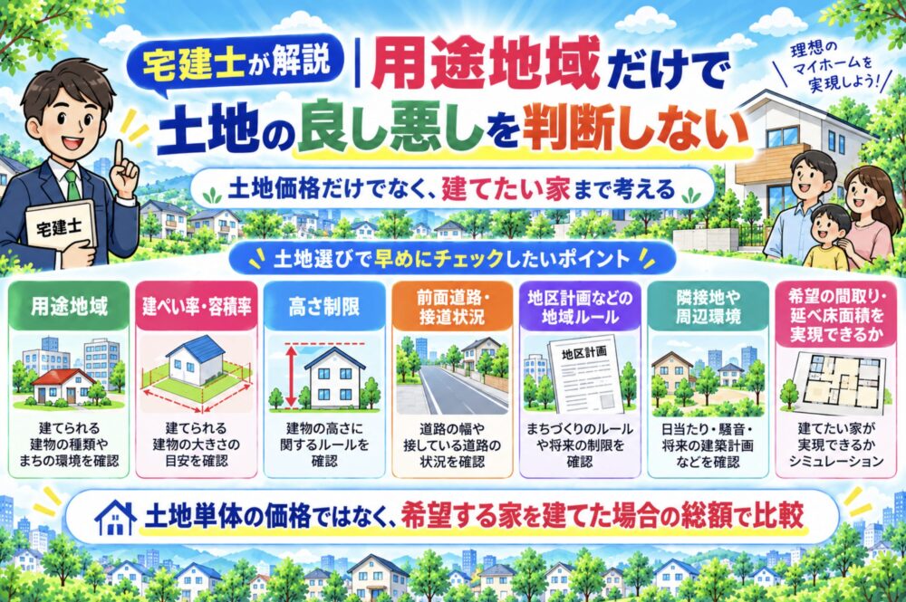 宅建士が解説|用途地域だけで土地の良し悪しを判断しない