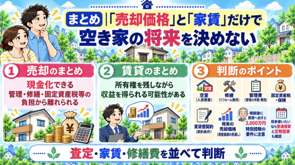 「売却価格」と「家賃」だけで空き家の将来を決めない