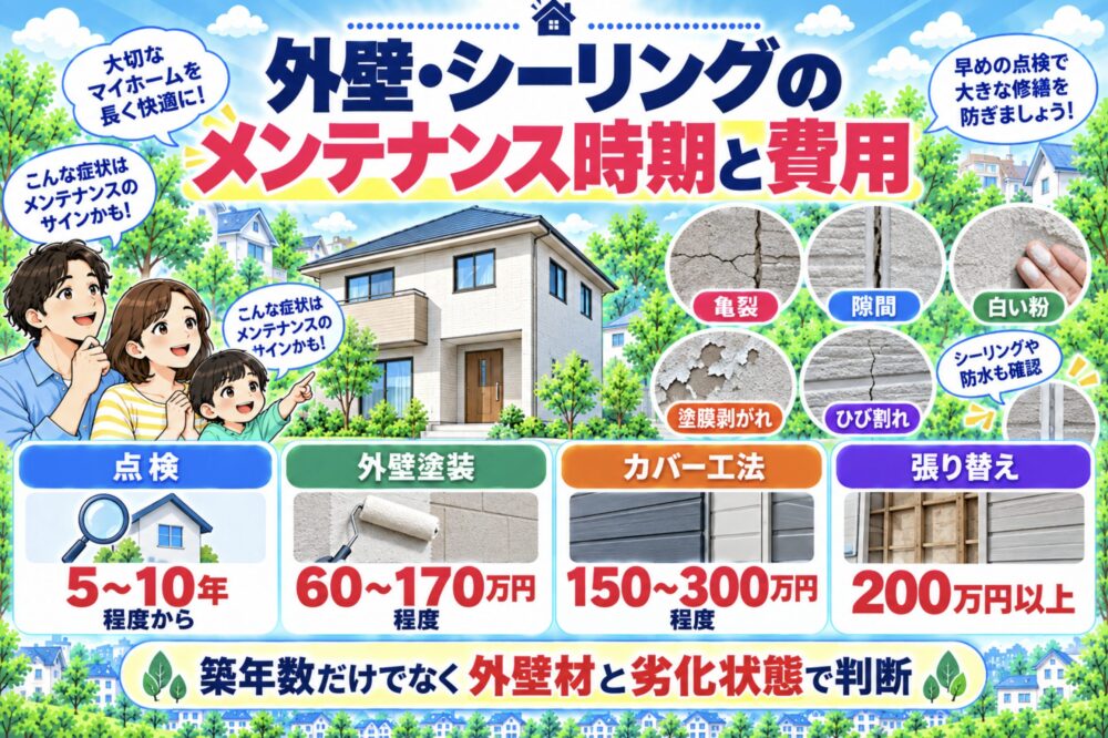 外壁・シーリングのメンテナンス時期と費用