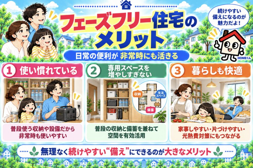 フェーズフリー住宅のメリット