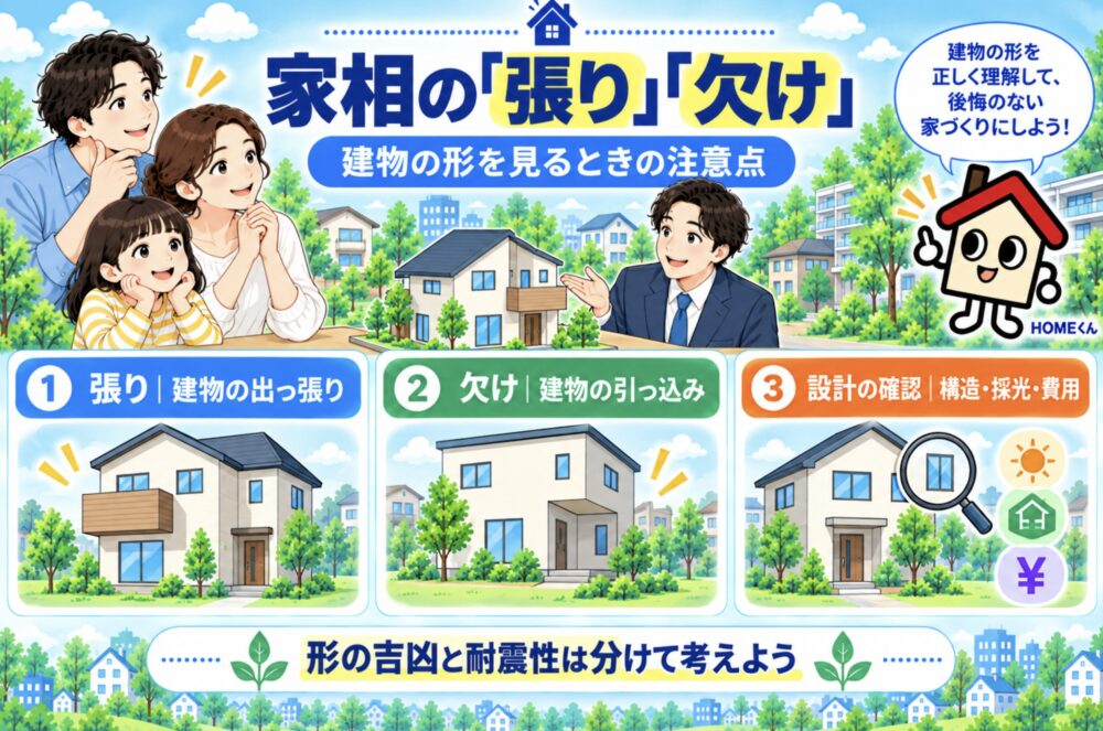 家相は「張り」「欠け」もチェック｜建物の形と耐震性を混同しない