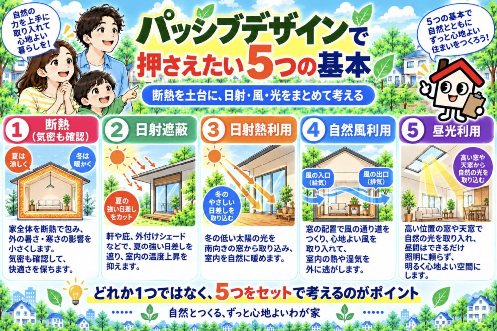 パッシブデザインで押さえたい5つの基本