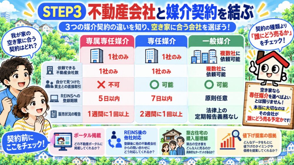 不動産会社と媒介契約を結ぶ