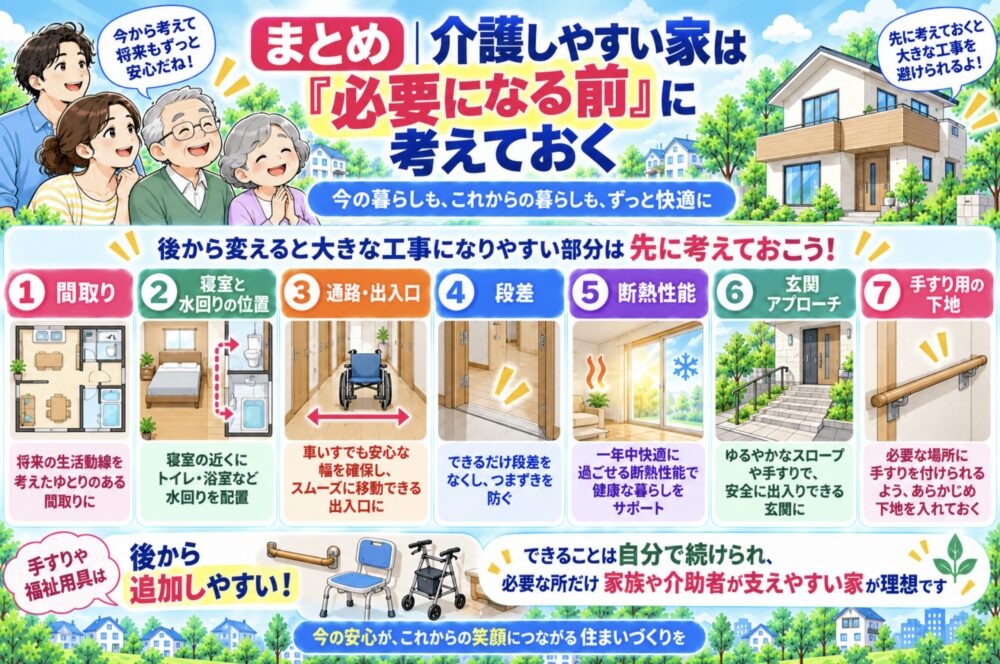 まとめ｜介護しやすい家は「必要になる前」に考えておく