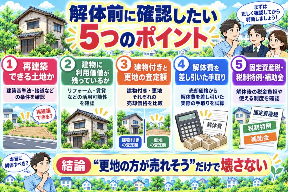 空き家を解体する前に必ず確認したい5つのポイント