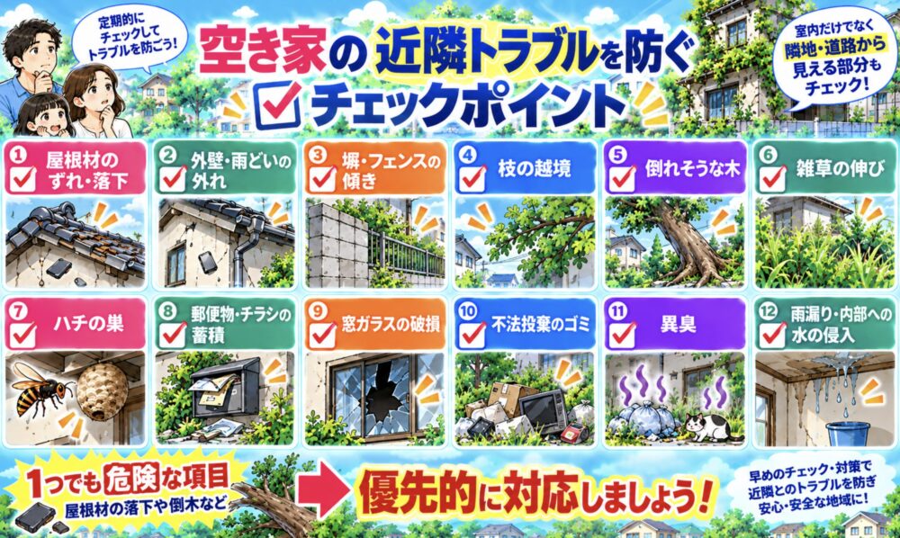 空き家の近隣トラブルを防ぐチェックポイント