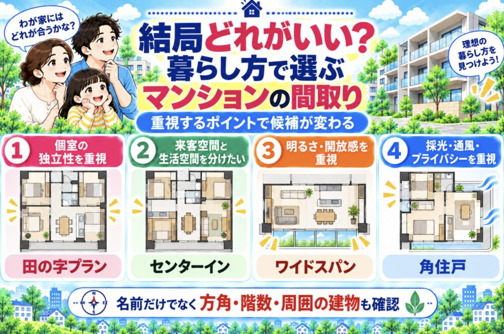 結局どれがいい？暮らし方で選ぶマンションの間取り