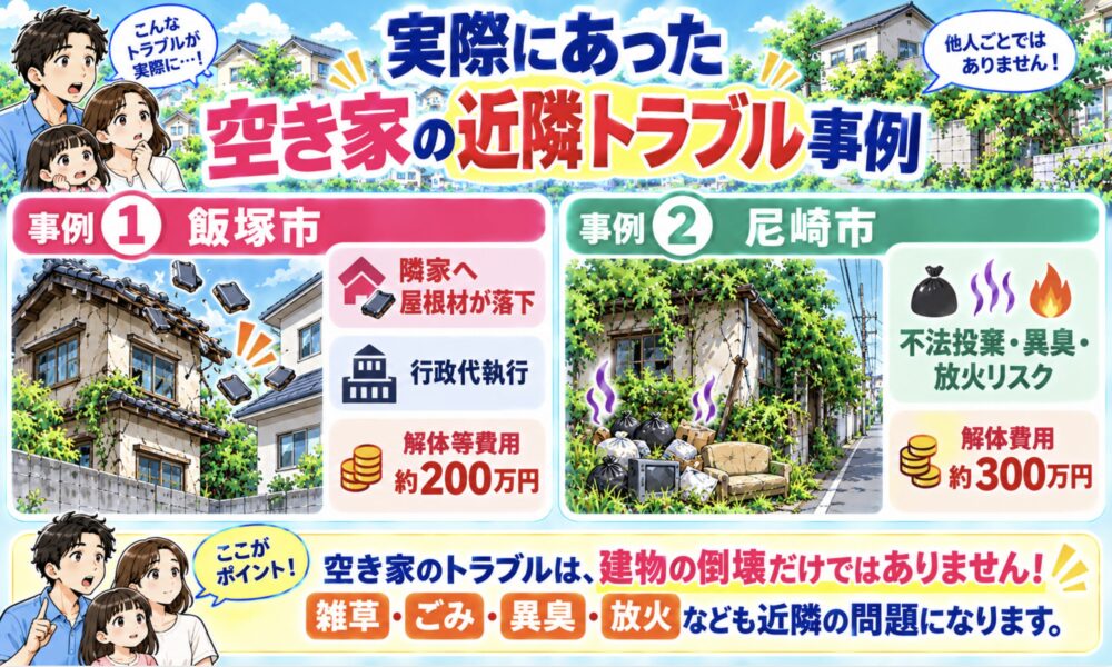 実際にあった空き家の近隣トラブル事例