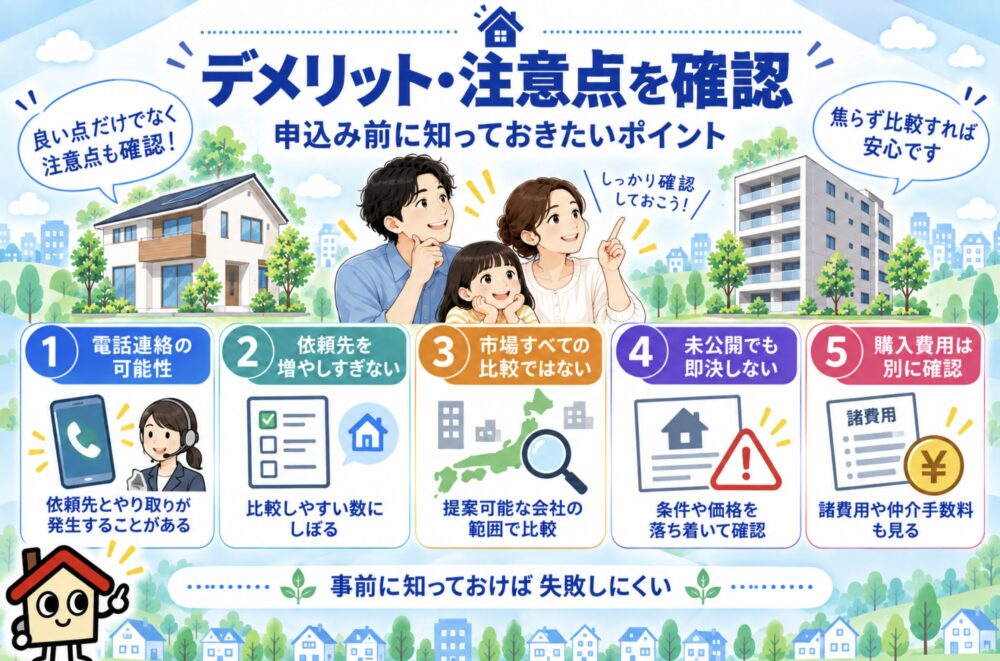 タウンライフすまいみっけのデメリット・注意点