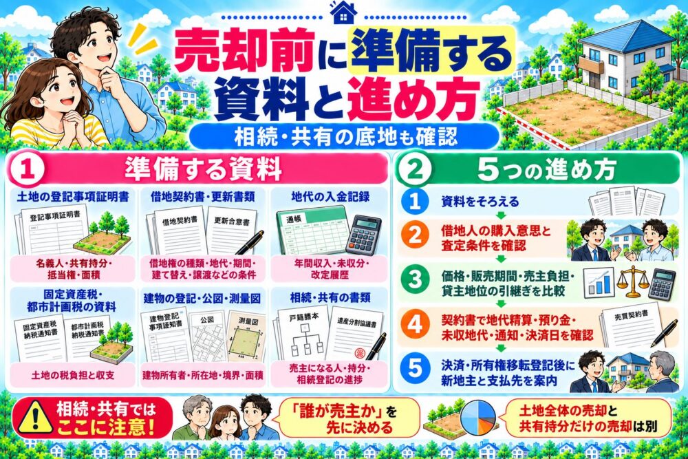 売却前に準備する資料と進め方｜相続・共有の底地も確認