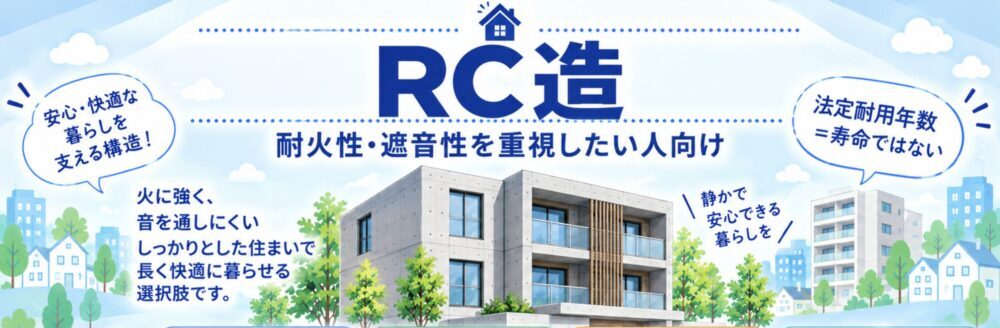 RC造｜耐火性・遮音性を重視したい人の選択肢